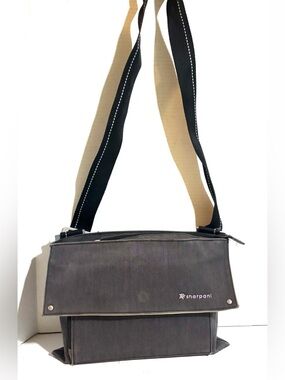 Sherpani unisex Black Gray Messenger Crossbody Bag